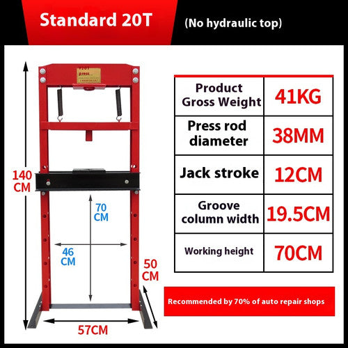 ya 26 8.1 Small Portable Hydraulic Press 20 Ton Workshop Press Manual Adjustable Pressesb