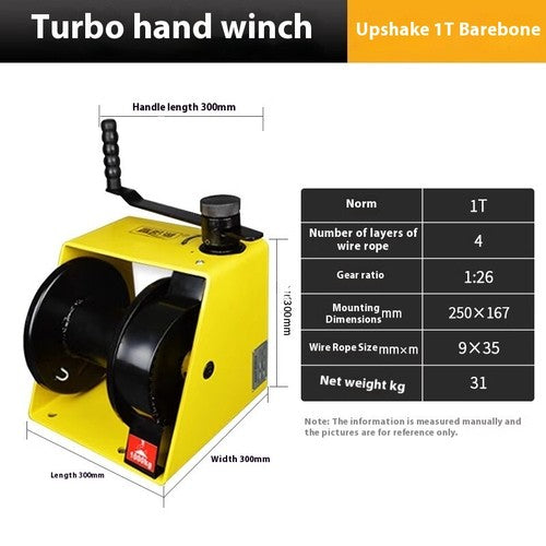 ya 26 7.28.3 Hand Winch Two-way Self-locking Small Portable Winch Automatic Brakingc