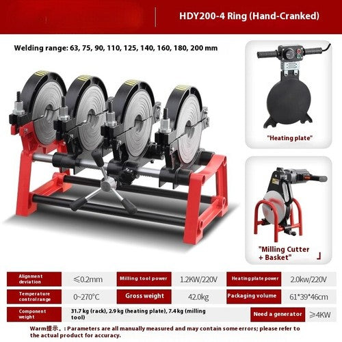 ya 26 8.1 Hot Melt Butt Welding Machine pe pipe manual butt welding machine plastic pipem