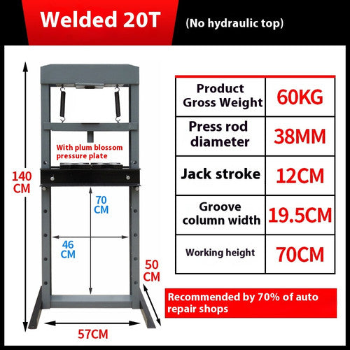 ya 26 8.1 Small Portable Hydraulic Press 20 Ton Workshop Press Manual Adjustable Pressesf