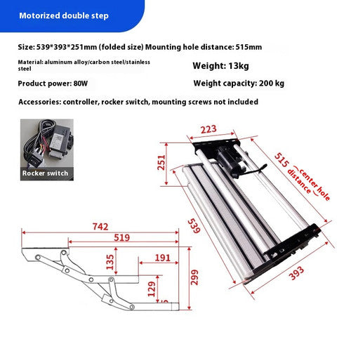 ya 26 8.1 RV Electric Step Trailer Single Folding Manual Foot Pedal Conversion Accessoriesi