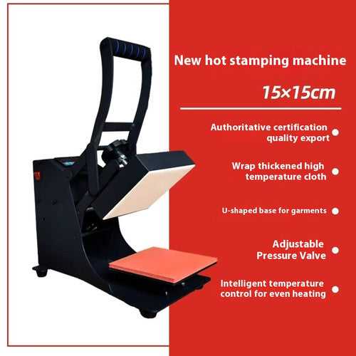 ya 26 7.28.2 Heat Transfer Press Machine Small Ironing Machine Logo Transfer Machine 15*15cmc