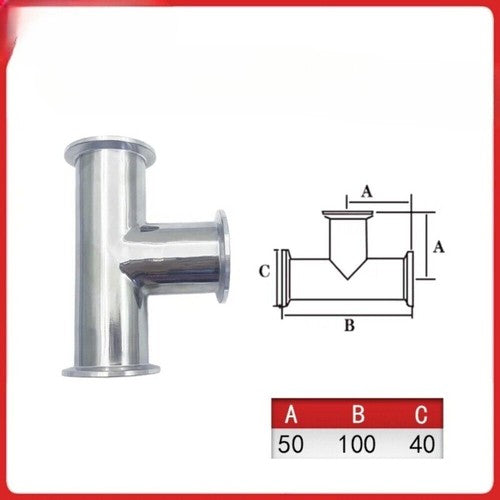 ya-26-7.28-Stainless-Steel-Quick-loading-Three-way-Vacuum-Three-way-Flange-Three-way-Jointc