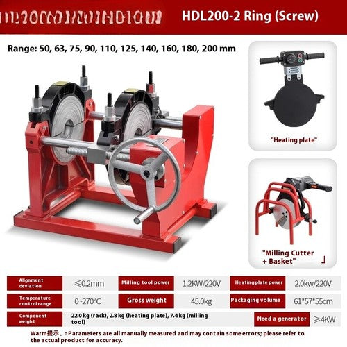 ya 26 8.1 Hot Melt Butt Welding Machine pe pipe manual butt welding machine plastic pipen