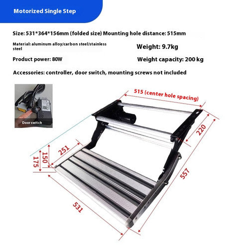 ya 26 8.1 RV Electric Step Trailer Single Folding Manual Foot Pedal Conversion Accessoriesm
