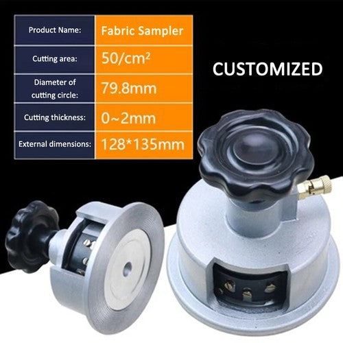 ya 26 7.28.2 Disc Sampler Paper Cloth Fabric Sampling Knife Machine Engraved Cut Cloth Knifeo
