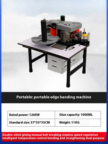 ya 26 7.28.3 Edge Banding Machine Portable Wood PVC Two-sided Gluing Edge Bander with Trayh