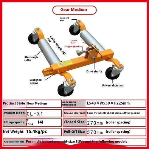 ya 26 8.1 Car Movers Universal Wheels Tow Trucks Hydraulic Parking and Moving Toolsz