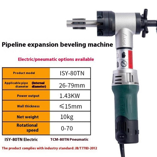 ya 26 8.1 Inside Rising Pipe Bevelling Machine Handheld Round Pipe Electric Type Bevellingj