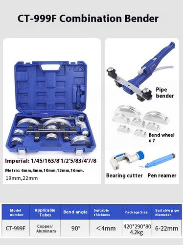 ya 26 7.28.2 CT-999RF 10-22mm Pipe Tube Bender Air Copper Manual Lever Multi-Bending Devicei