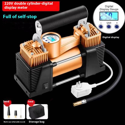 ya 26 7.28.2 Portable Car Tire Inflator 150PSI 12V DC Double Cylinders Heavy Duty Air Pumpf