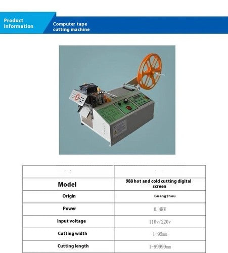 ya 26 7.28.2 988T/XL-988 Cold Hot Dual Use Belt Cutting Machine Automatic Electricb