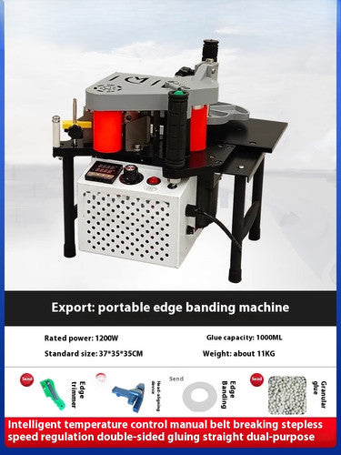 ya 26 7.28.3 Edge Banding Machine Portable Wood PVC Two-sided Gluing Edge Bander with Trayg