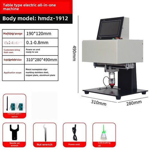 ya 26 8.1 Laser Pneumatic Electric Marking Machine Metal meplate Engraving Machinem
