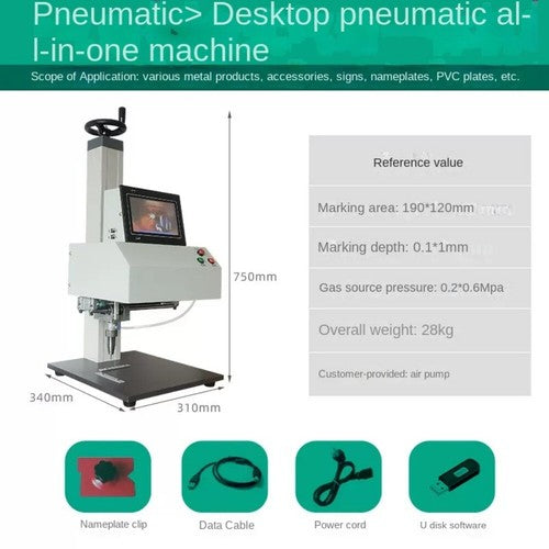 ya 26 8.1 Laser Pneumatic Electric Marking Machine Metal Sign meplate Engraving Machinel