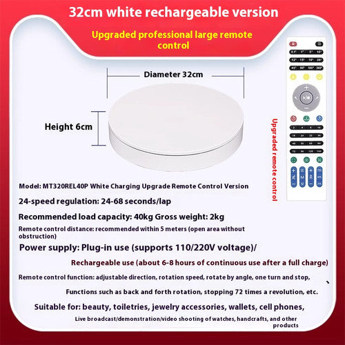 ya-26-7.28-Automatic-Turntable-Display-Table-Remote-Control-Speed-Plug-in-Chargingi