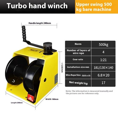 ya 26 7.28.3 Hand Winch Two-way Self-locking Small Portable Winch Automatic Brakingb