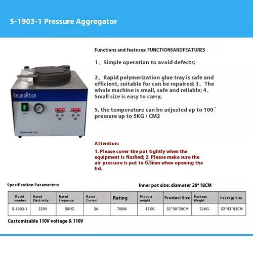 ya 26 7.28.2 Dental Lab Polymerizing Machine Polymerizer Portable Pressure Polymerization Potr