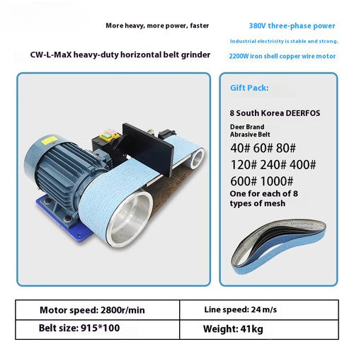 ya 26 7.28.3 Belt Sander Metal Grinder Electric Small Sanding and Polishing Machine Verticalq