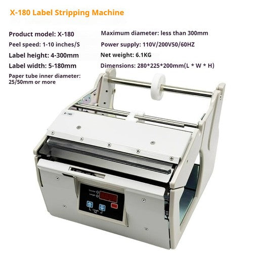 ya 26 8.1 Automatic Label Stripping Machine 100MM130MM Wide Self-adhesive Label Separatore