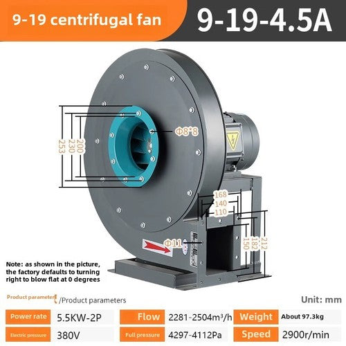 ya-26-7.28-9-19-High-pressure-Centrifugal-Fan-Fan-Material-Transport-380v-Induced-Draft-Fani