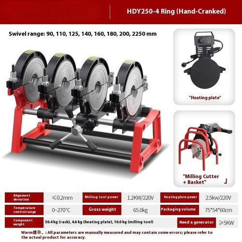 ya 26 8.1 Hot Melt Butt Welding Machine pe pipe manual butt welding machine plastic pipek