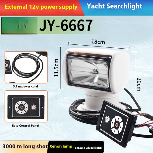 ya 26 8.1 360¡ã Rotate Remote Control Marine Search Light Boat Spotlight 12V 100W 2500LMu