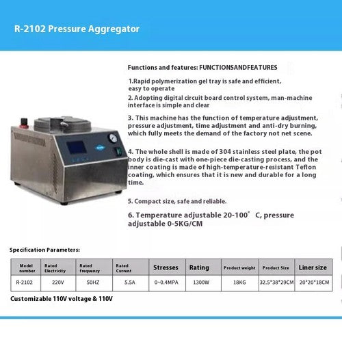 ya 26 7.28.2 Dental Lab Polymerizing Machine Polymerizer Portable Pressure Polymerization Pots