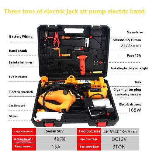 ya 26 7.28.3 3T Electric Jack, Electric Wrench, Inflation Pump Package, Tire Changing Jackc
