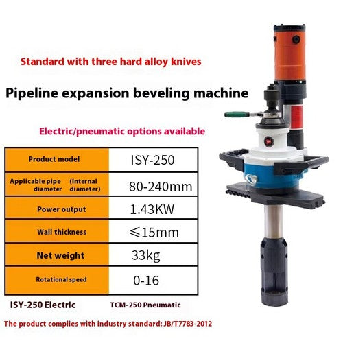 ya 26 8.1 Inside Rising Pipe Bevelling Machine Handheld Round Pipe Electric Type Bevellinge