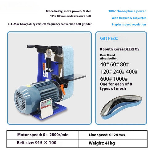 ya 26 7.28.3 Belt Sander Metal Grinder Electric Small Sanding and Polishing Machine Verticalt