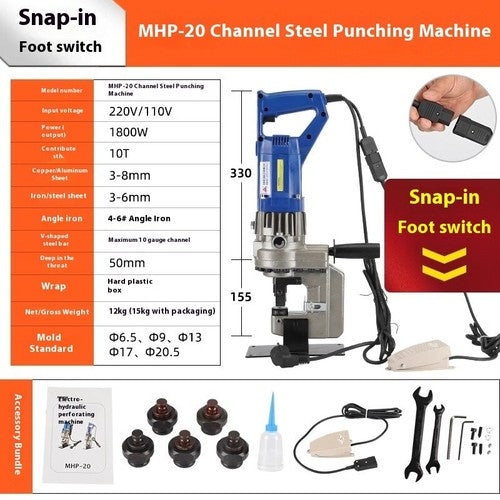 ya 26 8.1 Electric Hydraulic Punching Machine Portable MHP-20 Small Angle Steel Punchd