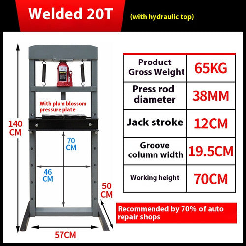 ya 26 8.1 Small Portable Hydraulic Press 20 Ton Workshop Press Manual Adjustable Pressesg
