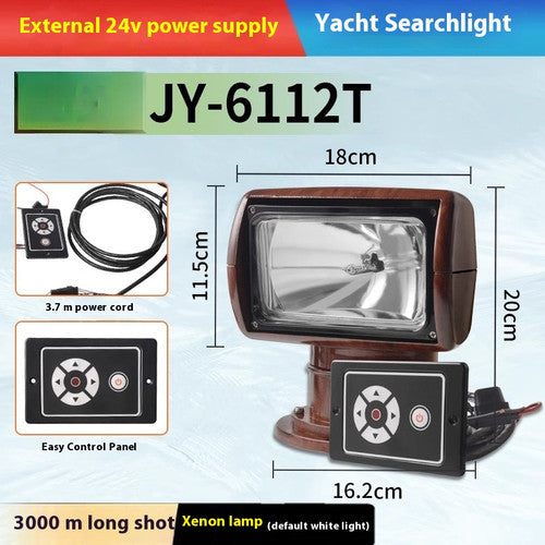 ya 26 8.1 360¡ã Rotate Remote Control Marine Search Light Boat Spotlight 12V 100W 2500LMx