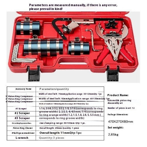 ya 26 8.1 Automobile Piston Ring Repair Set Piston Ring Disassembly Compression Set Toolb