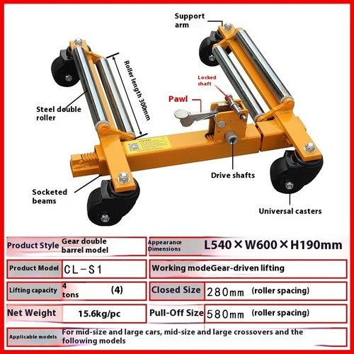 ya 26 8.1 Car Movers Universal Wheels Tow Trucks Hydraulic Parking and Moving Toolsu