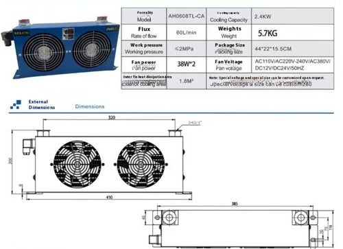 ya 26 7.28.2 Hydraulic Heat Sink Air Cooler AW0607T AH0607T AH0608T AH0608TL-CA-220V 24Vr