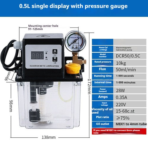 ya 26 7.28.2 Automatic Lubricating Oil Pump CNC Lathe Machine Tool Oiler Electric Oiling Pumpw