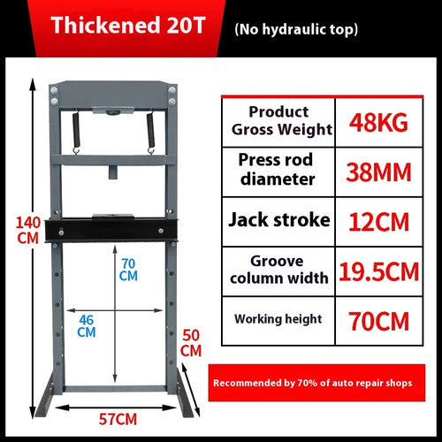ya 26 8.1 Small Portable Hydraulic Press 20 Ton Workshop Press Manual Adjustable Pressesh