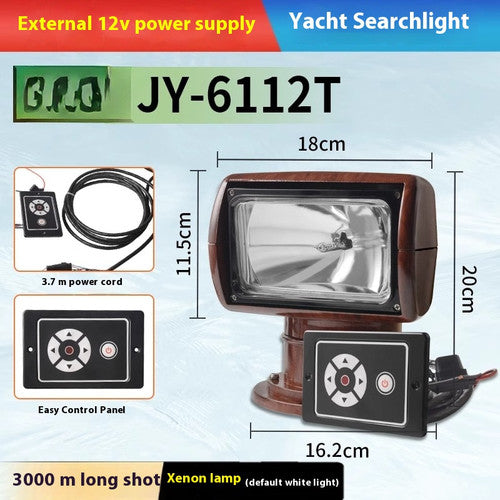 ya 26 8.1 360¡ã Rotate Remote Control Marine Search Light Boat Spotlight 12V 100W 2500LMy