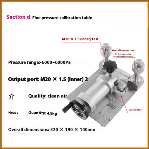 ya 26 7.28.3 Pneumatic Calibration Station Vacuum Pump Pressure Gauge Sensor Testerb