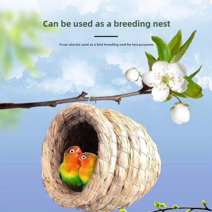 JKAPCYJFHF Bird Nest Straw Bird Nest Peony Wenbird Breeding Box Bird Utensils Parrot Bird Supplies