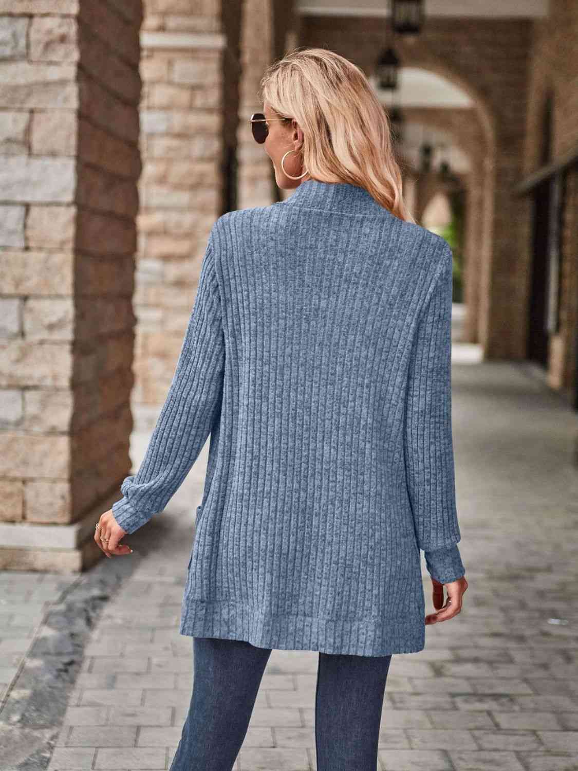 Open Front Cardigan with Pockets - Create the impossible