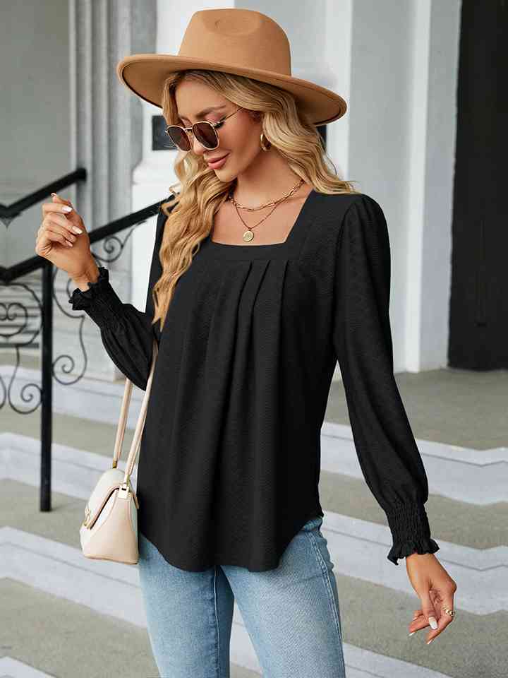 Square Neck Puff Sleeve Blouse - Create the impossible