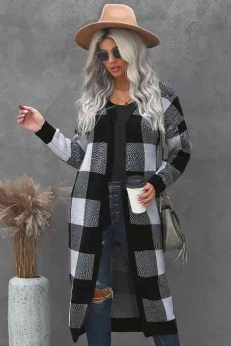 Buffalo Plaid Duster Cardigan