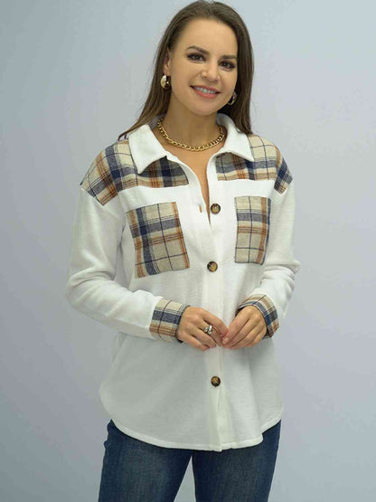 Plaid Dropped Shoulder Shirt