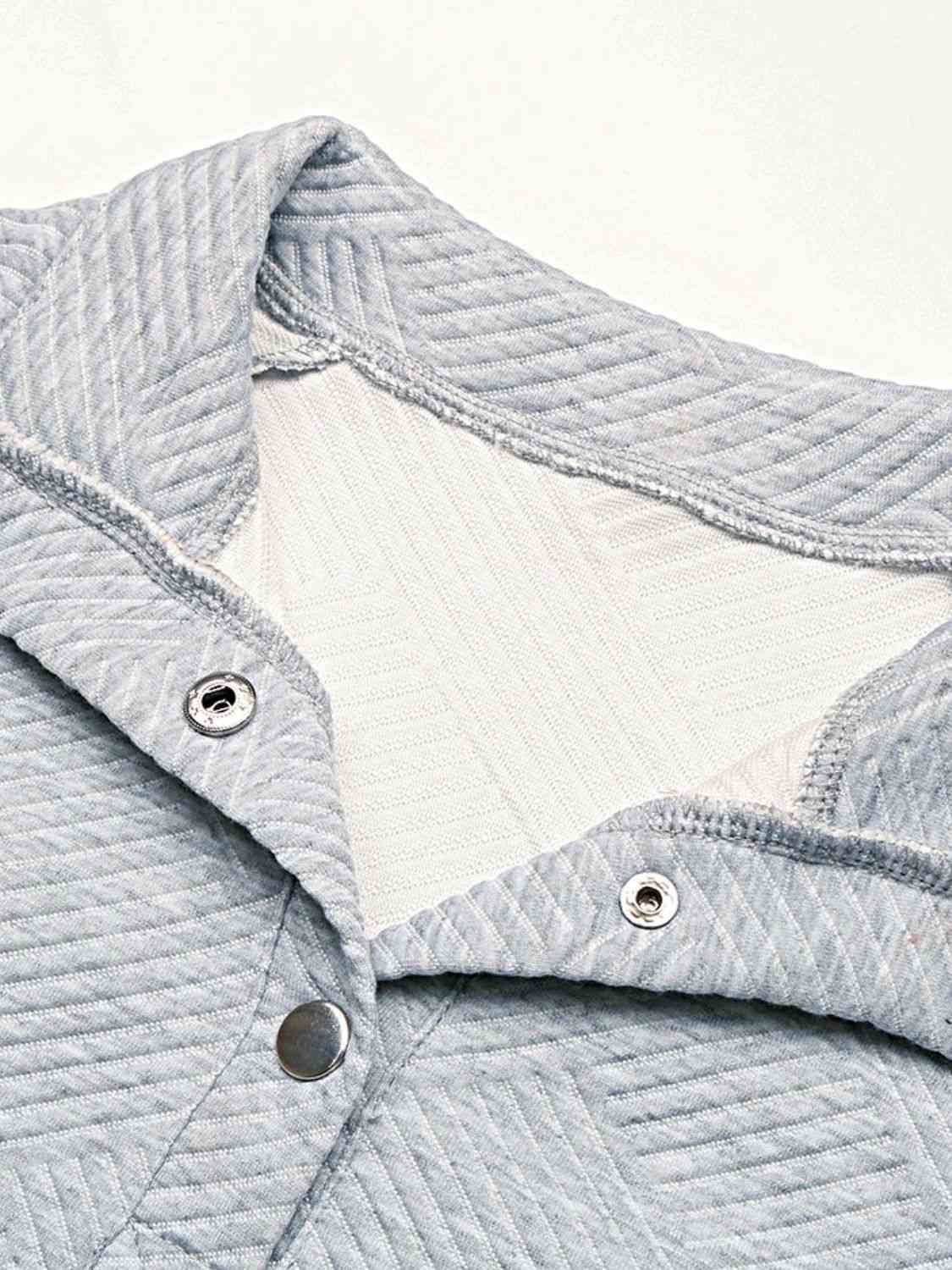 Half Buttoned Collared Neck Sweatshirt with Pocket - Create the impossible