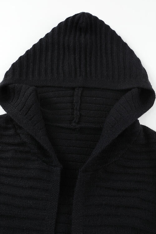 Open Front Longline Hooded Cardigan - Create the impossible