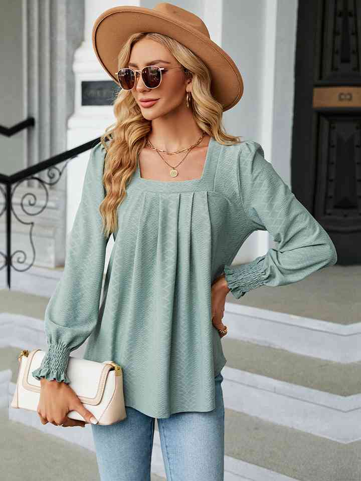 Square Neck Puff Sleeve Blouse - Create the impossible