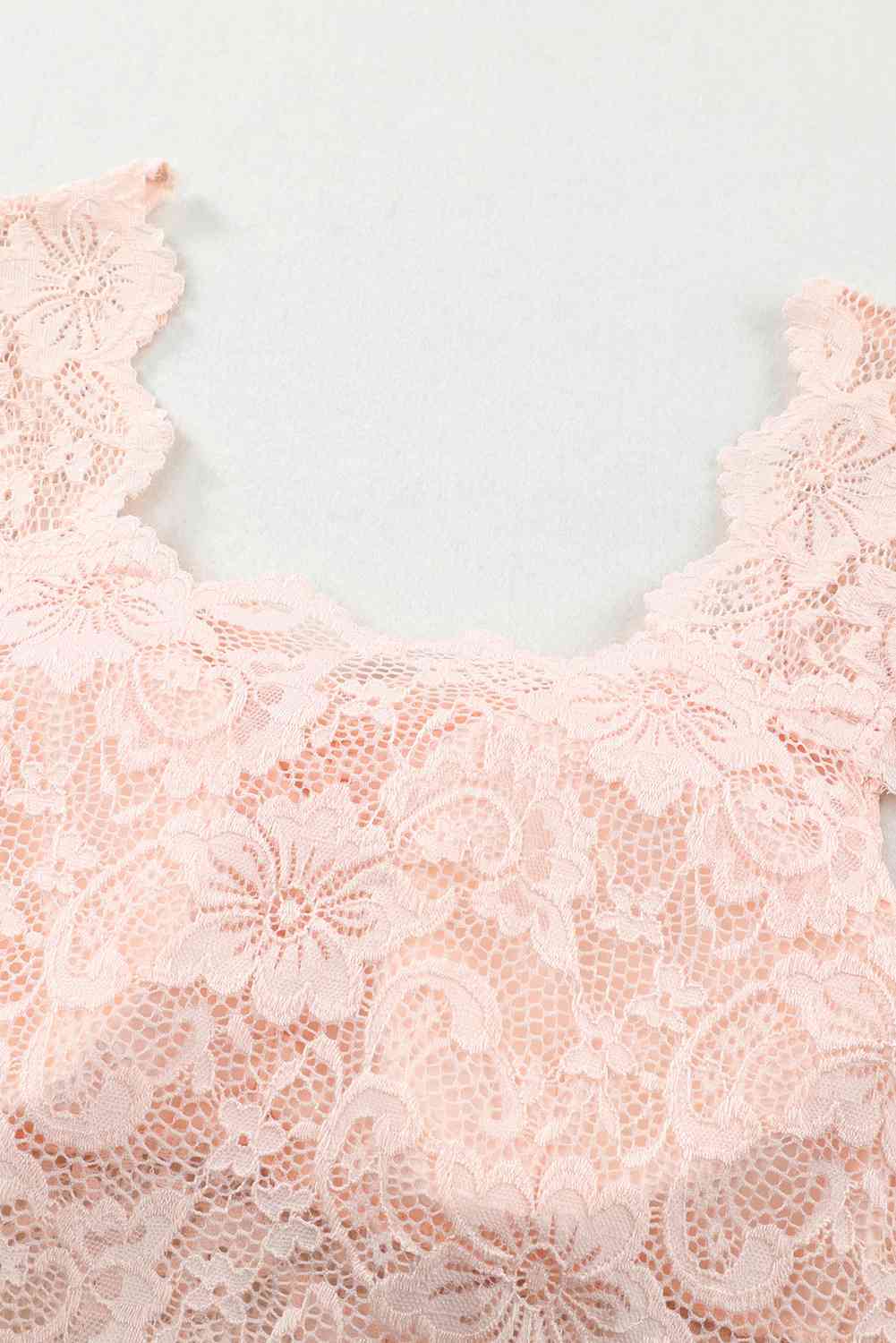 Ruched Sweetheart Neck Lace Bodysuit